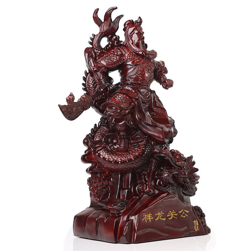 吉善缘祥龙关公摆件 武财神像中的工艺之美