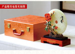 珐琅彩牡丹平安扣 汤河店玉石器工艺品中的创意家居与高端礼品
